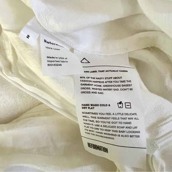 Reformation Rose Jumpsuit in white / ivory size 2 - Picture 10 of 14